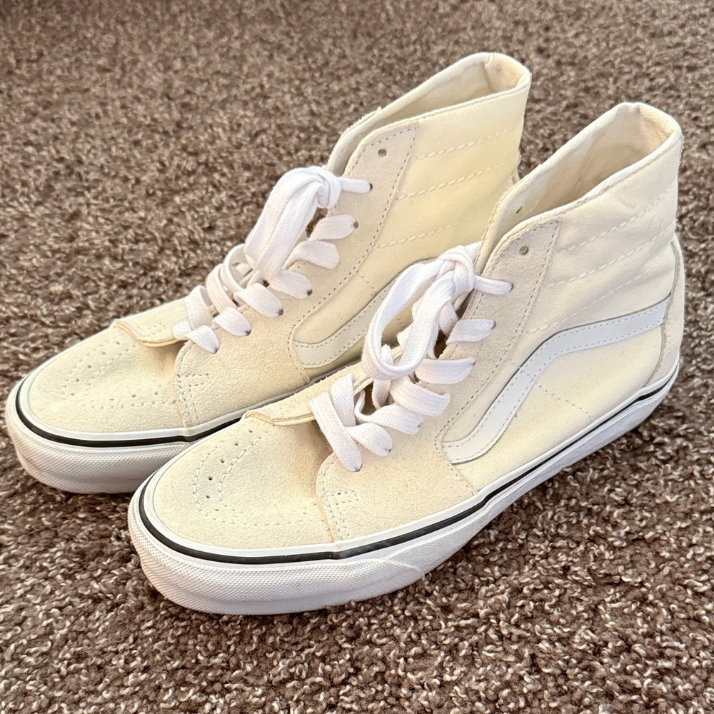 Vans Women's Off-White High-Top Sneakers